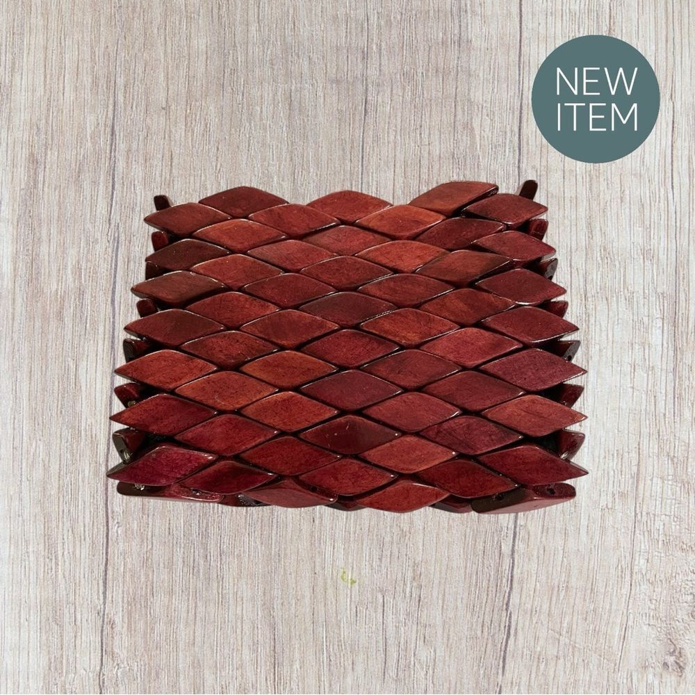 Woven Red Brazilian Wood Small Coin Purse‎